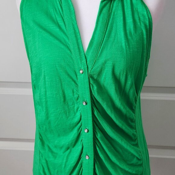 INC International Concepts Tops - INC International Concepts front button ruched women's sleeveless shirt